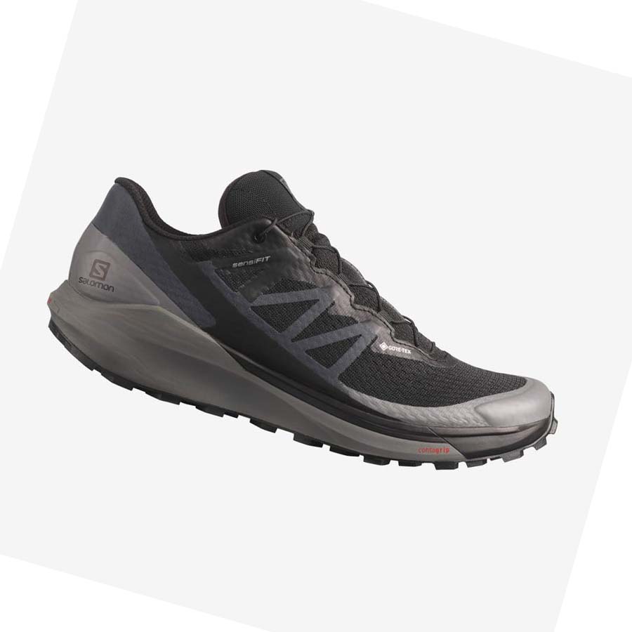 Tenis Para Trail Running Salomon SENSE RIDE 4 GORE-TEX INVISIBLE FIT Hombre Negros Negros | MX 3519GSO